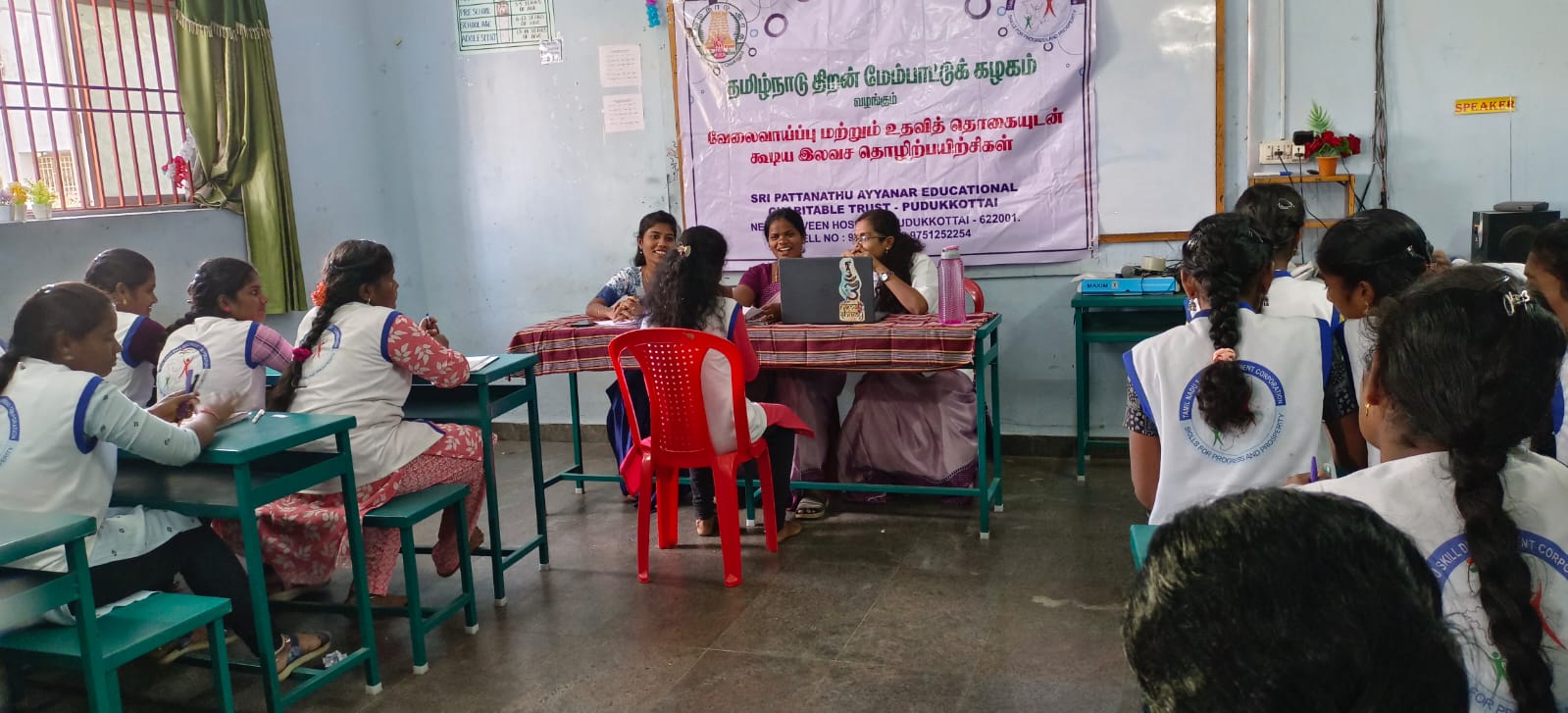 Trust program discussion with students and speakers