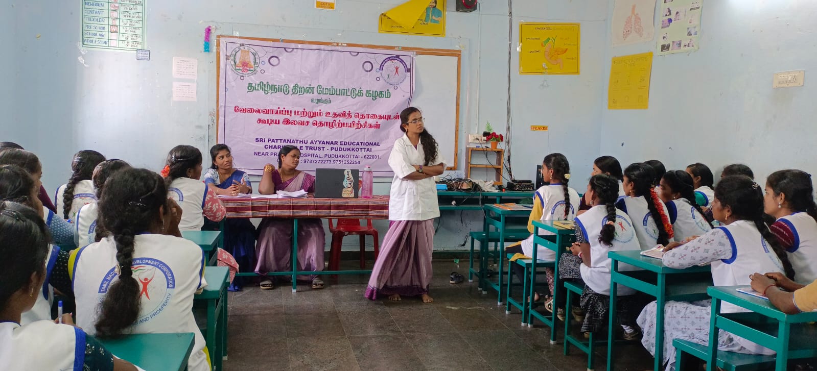 Speaker addressing students during a training program